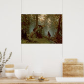 Poster Matin dans une forêt de pins, 1889 (Cuisine)