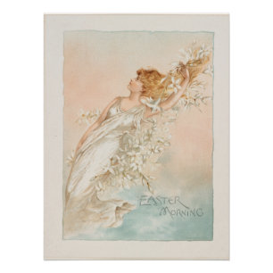 Poster "Matin de Pâques" - Impression vintage, L. Prang &