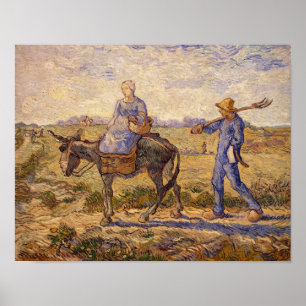 Poster Matin de Vincent van Gogh , sortant pour