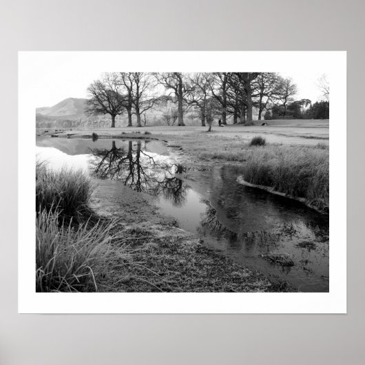 Poster Matin d'hiver : Strandshag Bay, Derwentwater Post (Devant)