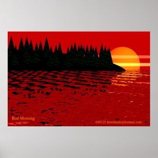 Poster Matin rouge (impression)