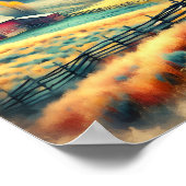 Poster Matin sur la ferme numérique (Coin)