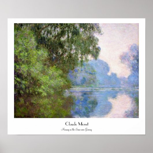 Poster Matin sur la Seine près de Giverny Claude Monet (Devant)