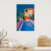 Poster Matisse Inspired Mediterranean Pool Art Print Bold (Cuisine)