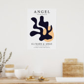 Poster Matisse Leaf Abstract Organic Art Print Navy (Cuisine)