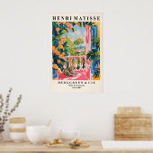 Poster Matisse Style Leopard Print Pink Balcony, Beachy (Cuisine)