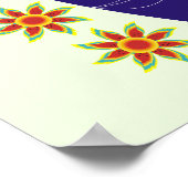 Poster Matryoshka Poupées russes & tournesols vert pâle (Coin)