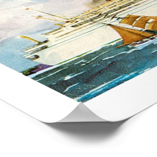 Poster Matson Liner à Hawaii (Coin)