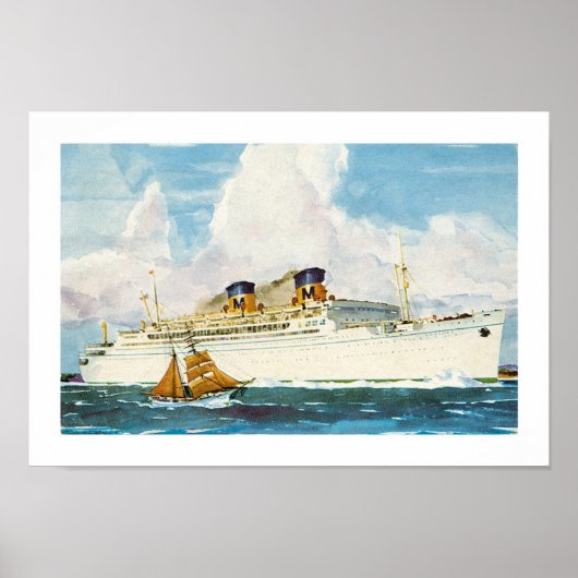 Poster Matson Liner à Hawaii (Devant)