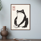 Poster Matsumoto Hoji Sad Frog Peinture Art Imprimer