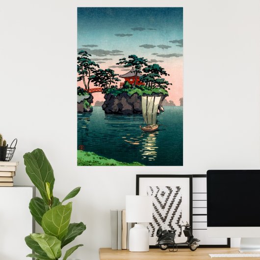 Poster Matsushima par Tsuchiya Koitsu (Bureau à domicile)