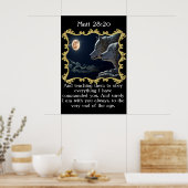 Poster Matt 28:20 Avec un aigle survolant le paysage. (Cuisine)