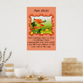 Poster Matt 28:20 Canari jaune et noir mockingbird (Cuisine)