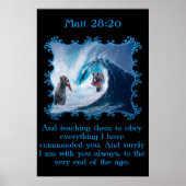 Poster Matt 28:20 Ours grizzlis dans l'océan (Devant)