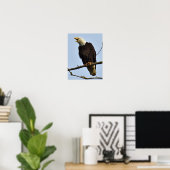 Poster (Matte) 12x16 avec aigle (Bureau à domicile)