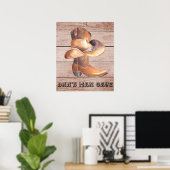 Poster Matte Cowboy Boot et Casquette (Bureau à domicile)