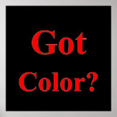 Poster Matte d'affiche couleur (Devant)