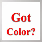 Poster Matte d'affiche couleur (Devant)