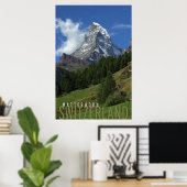 Poster matterhorn en suisse (Bureau à domicile)