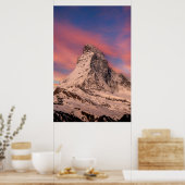 Poster Matterhorn Peak Suisse Sunset (Cuisine)