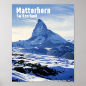 Poster Matterhorn vintage, Suisse (Devant)