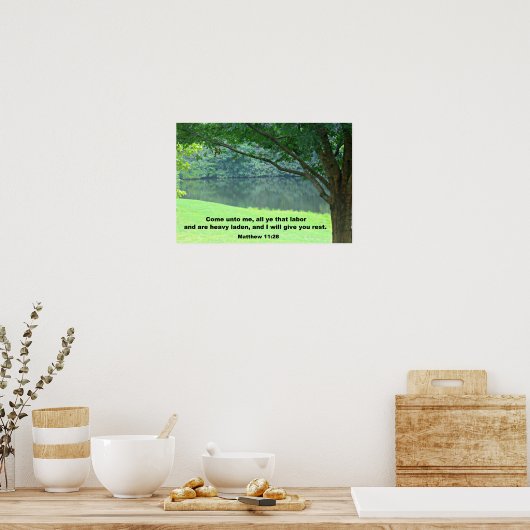 Poster Matthew 11:28 (Cuisine)