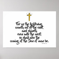 MATTHEW 24:27 "Car comme la foudre arrive..."