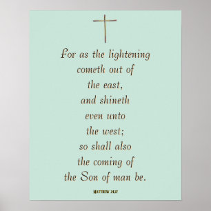 Poster MATTHEW 24:27 « Car comme l'éclair vient… »