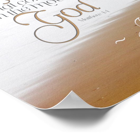 Poster Matthew 4:4 On shall not live on bread alone (Coin)