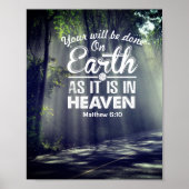 Poster Matthew 6:10 On Earth as it is in Heaven  (Devant)