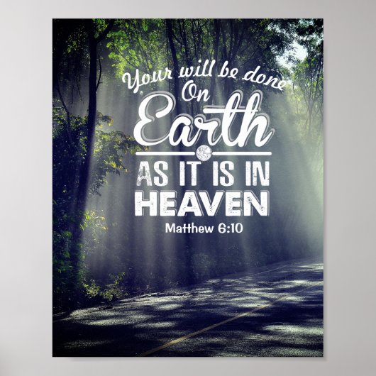 Poster Matthew 6:10 On Earth as it is in Heaven  (Devant)