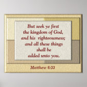 Poster Matthew 6:33 (Devant)