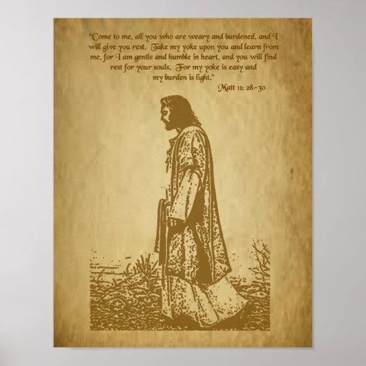 Poster Matthieu 11 28-30 (Devant)