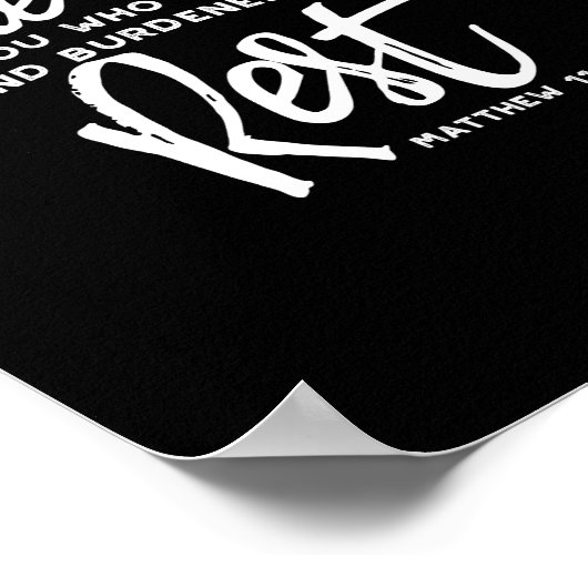 Poster Matthieu 11 Verse de la Bible (Coin)