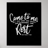 Poster Matthieu 11 Verse de la Bible (Devant)