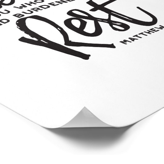 Poster Matthieu 11 Verse de la Bible (Coin)