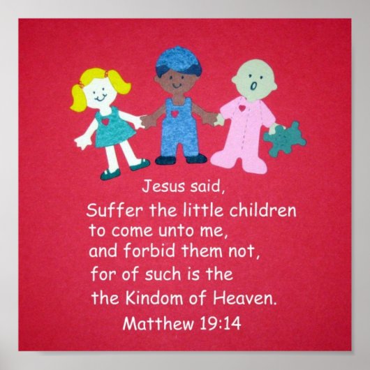 Poster Matthieu 19:14 (Devant)