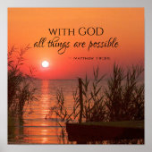 Poster Matthieu 19:26 Avec Dieu toutes les choses sont po (Devant)