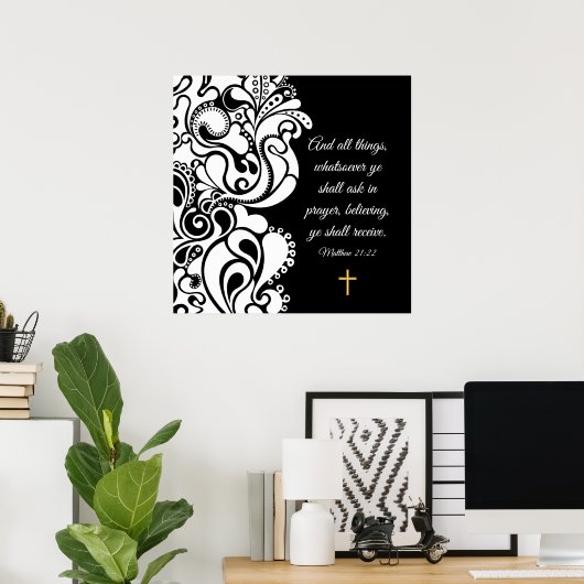 Poster Matthieu 21:22 (Bureau à domicile)