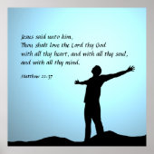 Poster Matthieu 22:37 (Devant)