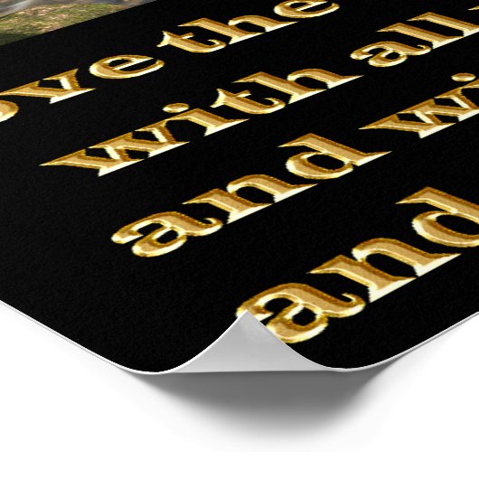 Poster Matthieu 22:37 pont d'art chrétien (Coin)