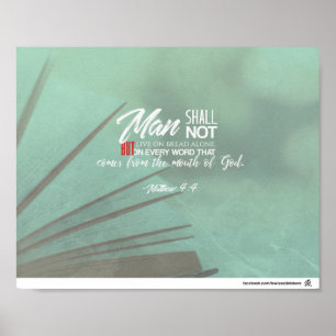 Poster Matthieu 4:4 - L'homme vivra sur parole