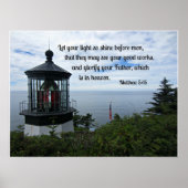 Poster Matthieu 5:16 Que votre lumière brillât devant les (Devant)