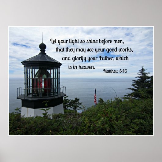 Poster Matthieu 5:16 Que votre lumière brillât devant les (Devant)