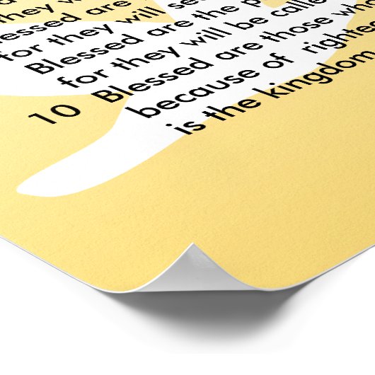 Poster Matthieu 5 3-10 Sermon de Jésus (Coin)