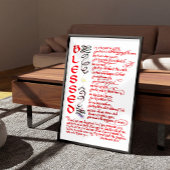 Poster Matthieu 5 3 12 Jésus bénit la Bible chrétienne Ve