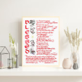 Poster Matthieu 5 3 12 Jésus bénit la Bible chrétienne Ve