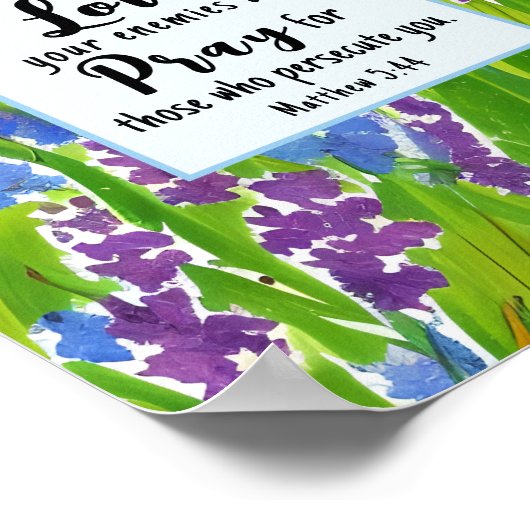 Poster Matthieu 5:44 Je vous dis d'aimer vos ennemis Bibl (Coin)