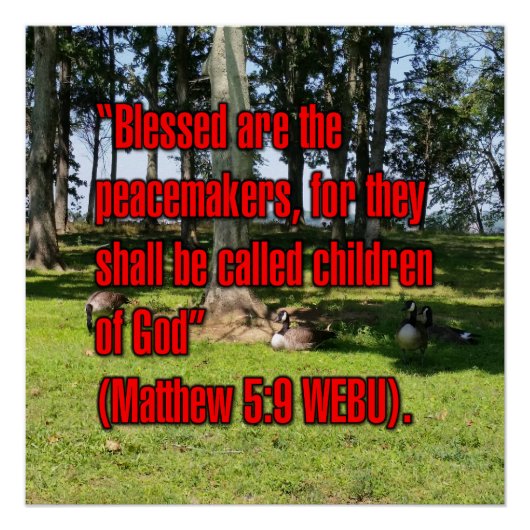 Poster Matthieu 5:9 WEBU (Devant)