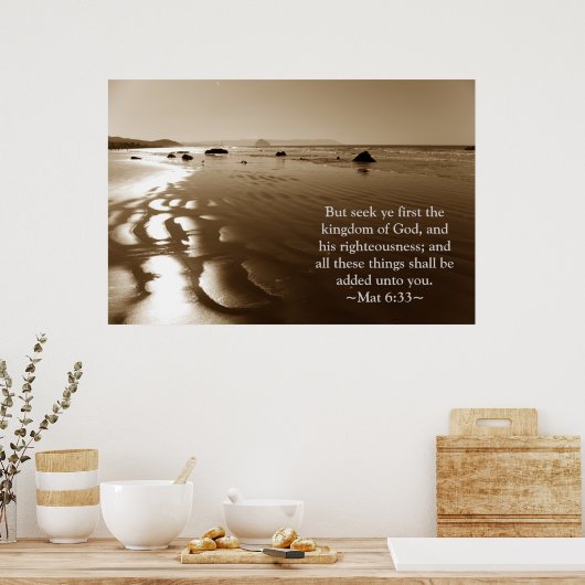 Poster Matthieu 6:33 (Cuisine)